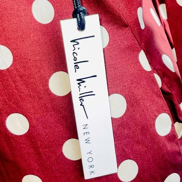 Nicole Miller NY Polka Dot Midi Dress – Size L (Bag Not Included)